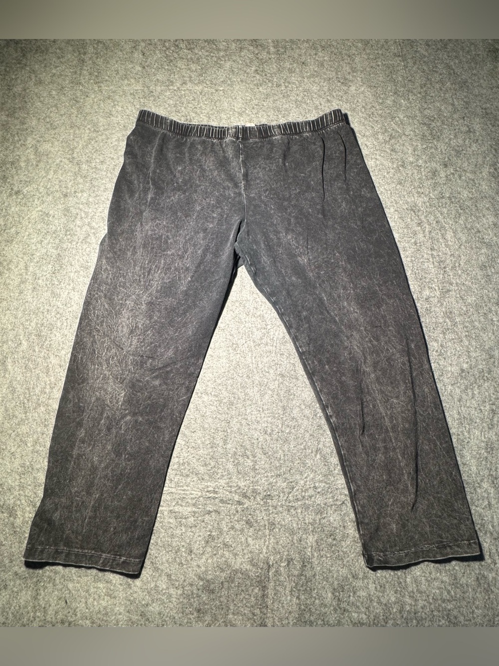 Jess & Jane Capri Leggings XL Mineral Wash Elastic Waist